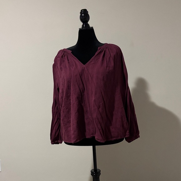 Old Navy Deep Burgundy Blouse - Picture 1 of 3